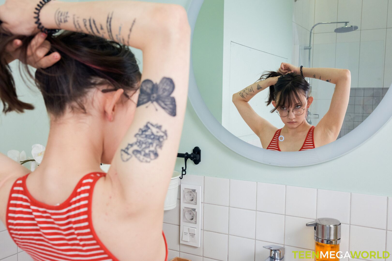 Orgasming in the shower