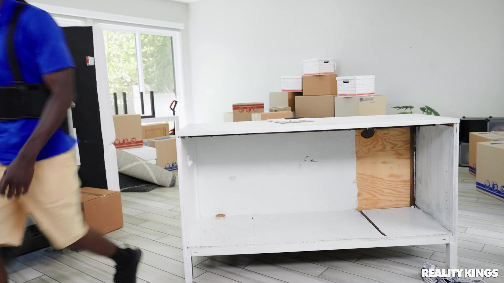 Annoyed Girlfriend Fucks The Moving Guy