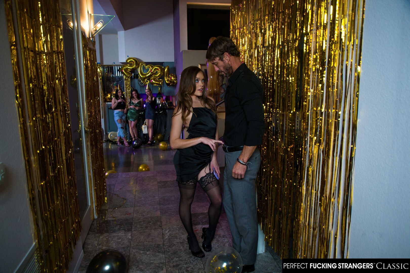 The gorgeous Katie Kush gets dressed up to find her New Year's fuck buddy