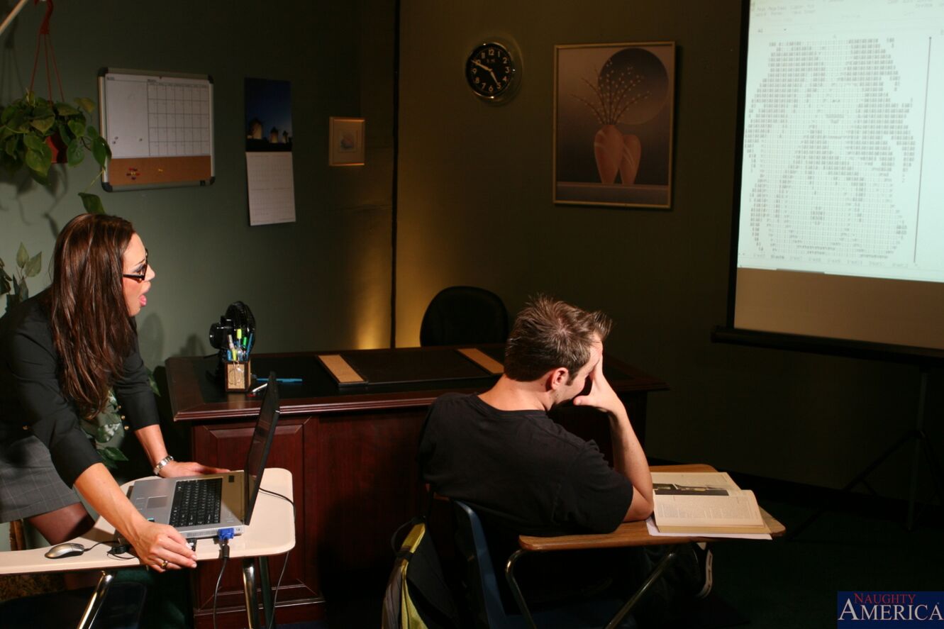 Sky Taylor fucking in the classroom with her glasses