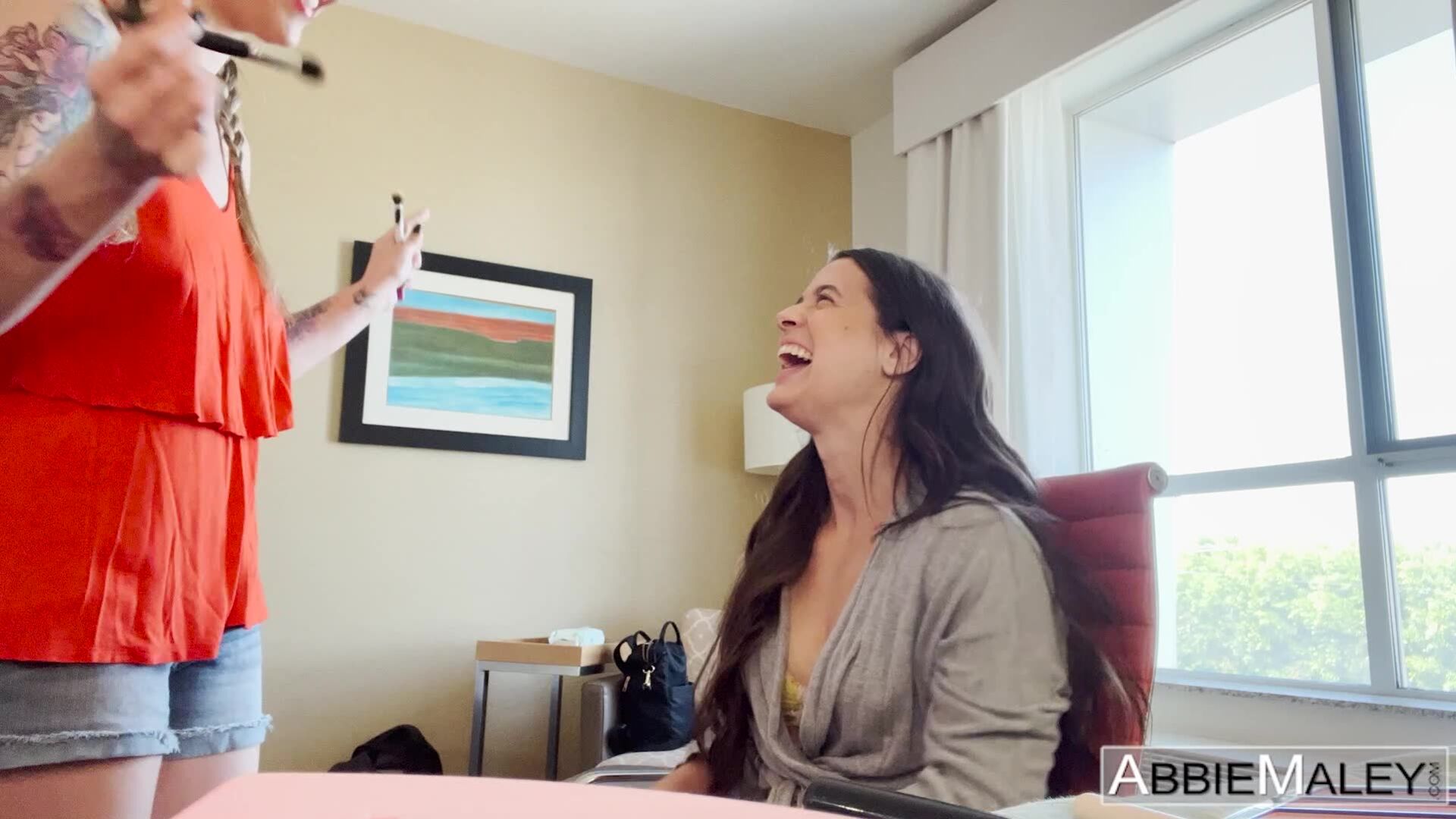 Two Hotties Abbie Maley and Tara Lynne Fucked Ruthlessly By Dean Van Damme