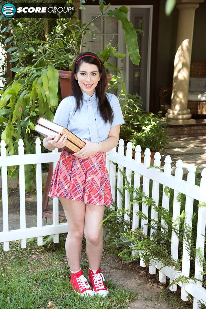 Joseline Kelly Takes Off Her Schoolgirl Uniform and Masturbates
