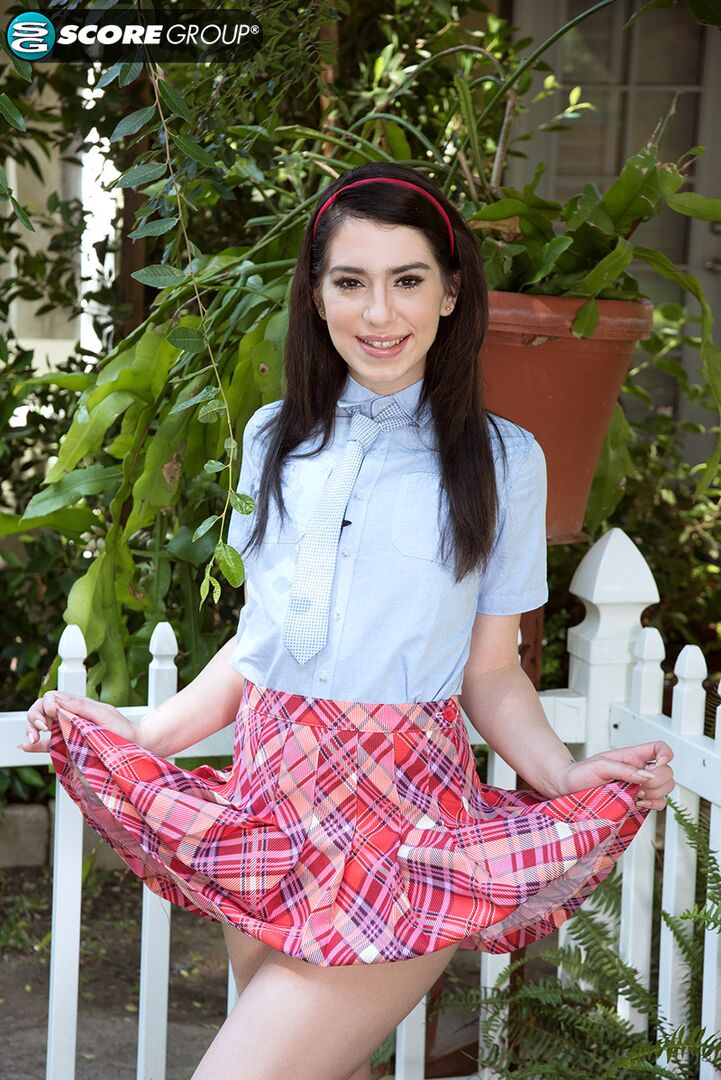 Joseline Kelly Takes Off Her Schoolgirl Uniform and Masturbates