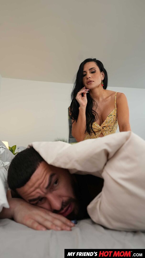 Latina MILF Sandy Love finds a nice hard cock under the sheets