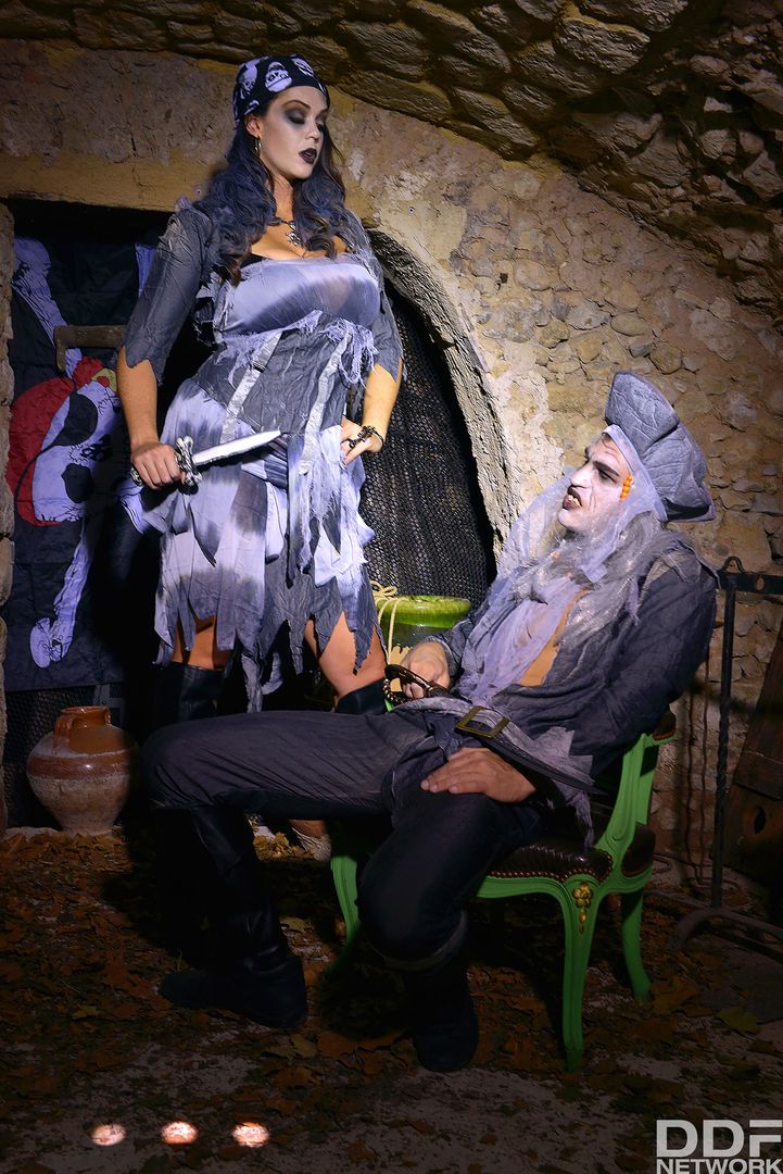 Busty Pirate Ghost Rides Hard