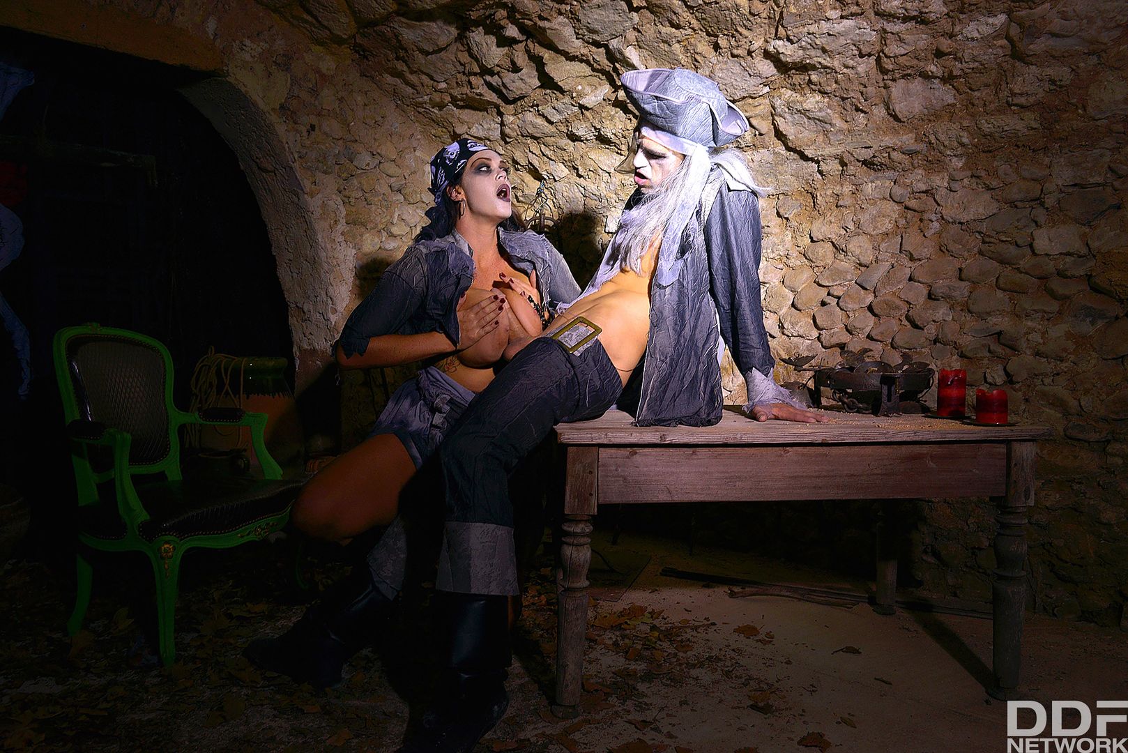 Busty Pirate Ghost Rides Hard