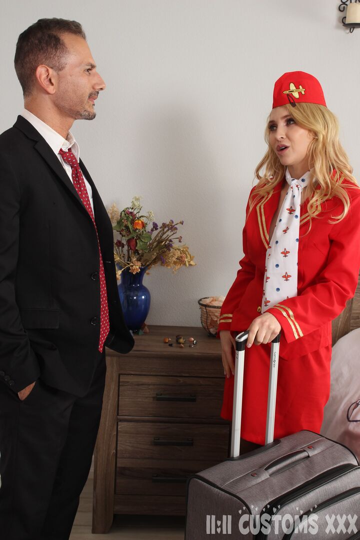 Busty Stewardess Alix Lynx Is Banging Her Passenger