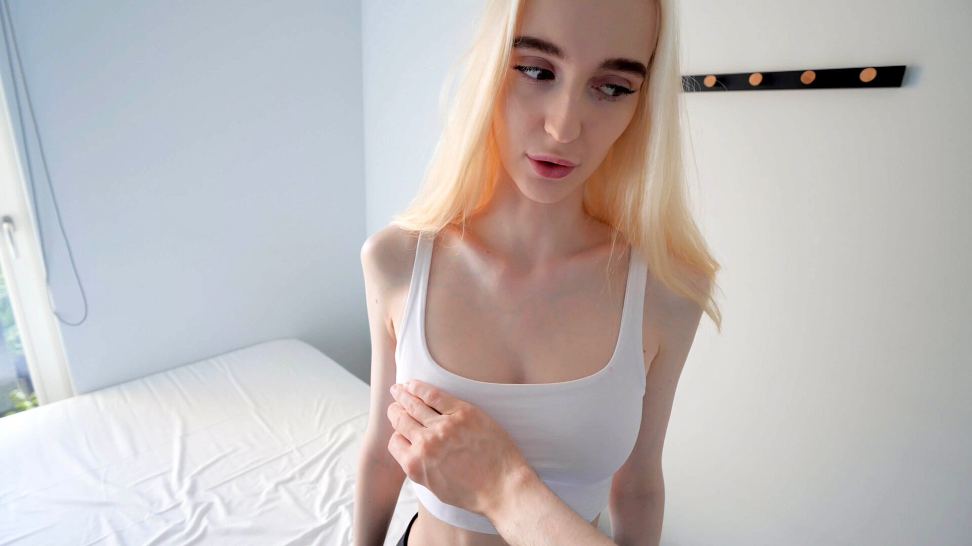Skinny Teen Blonde Nordic Fitness Model Gets Creampie