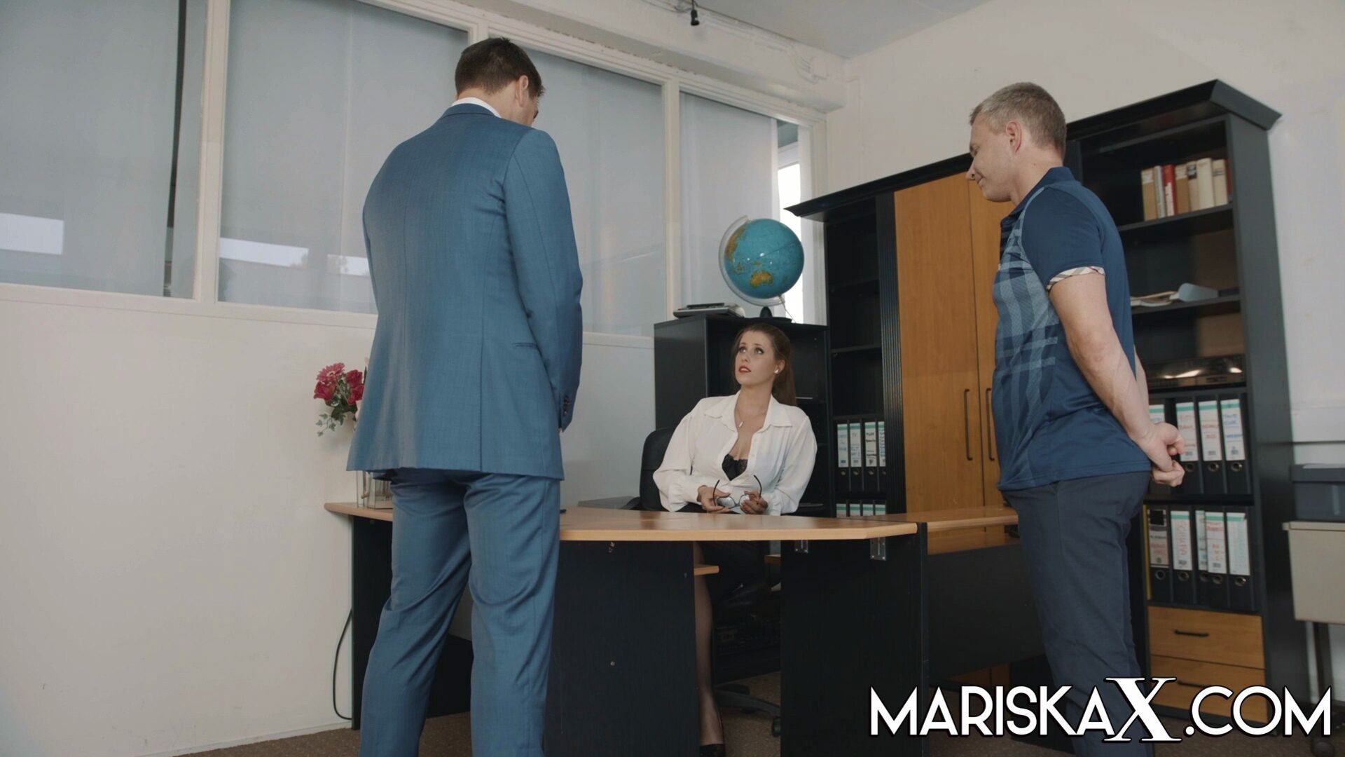 Lady Lyne Fucked By Her Two Coworkers