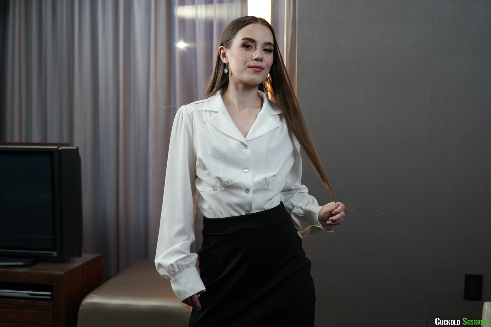 Petite Sia Wood Turns An Interview Into a Fuck Session