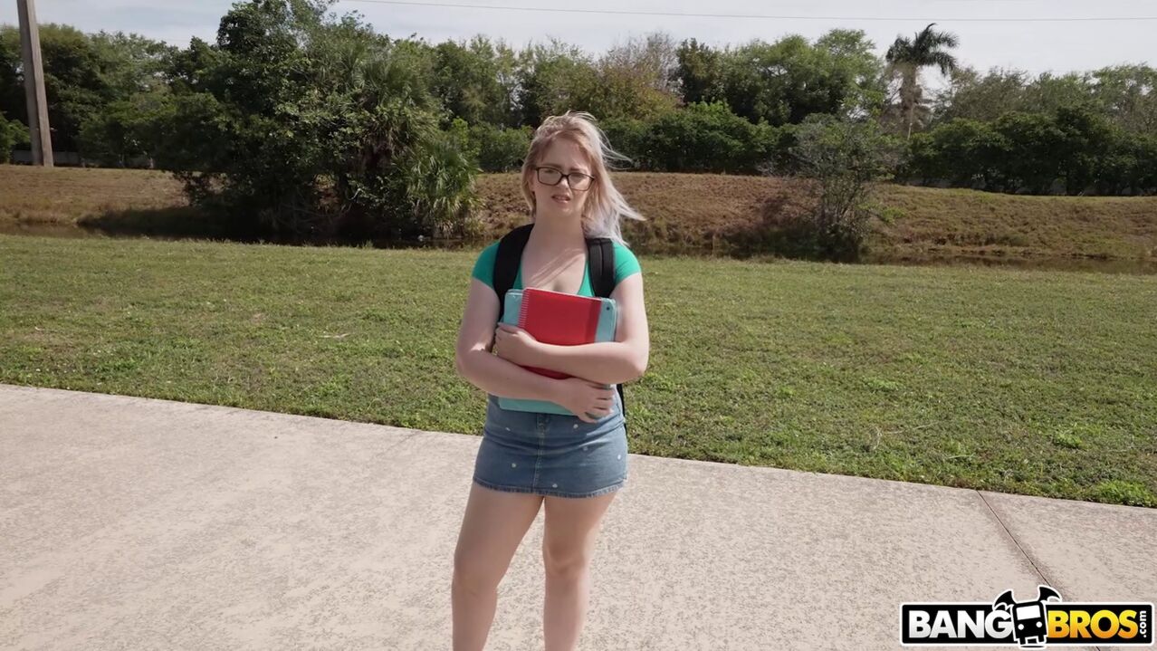 Nerdy Blonde Takes Big Dick