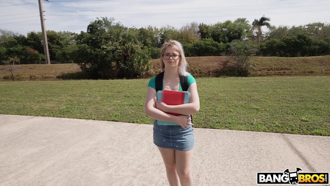 Nerdy Blonde Takes Big Dick