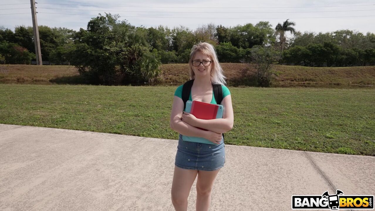 Nerdy Blonde Takes Big Dick