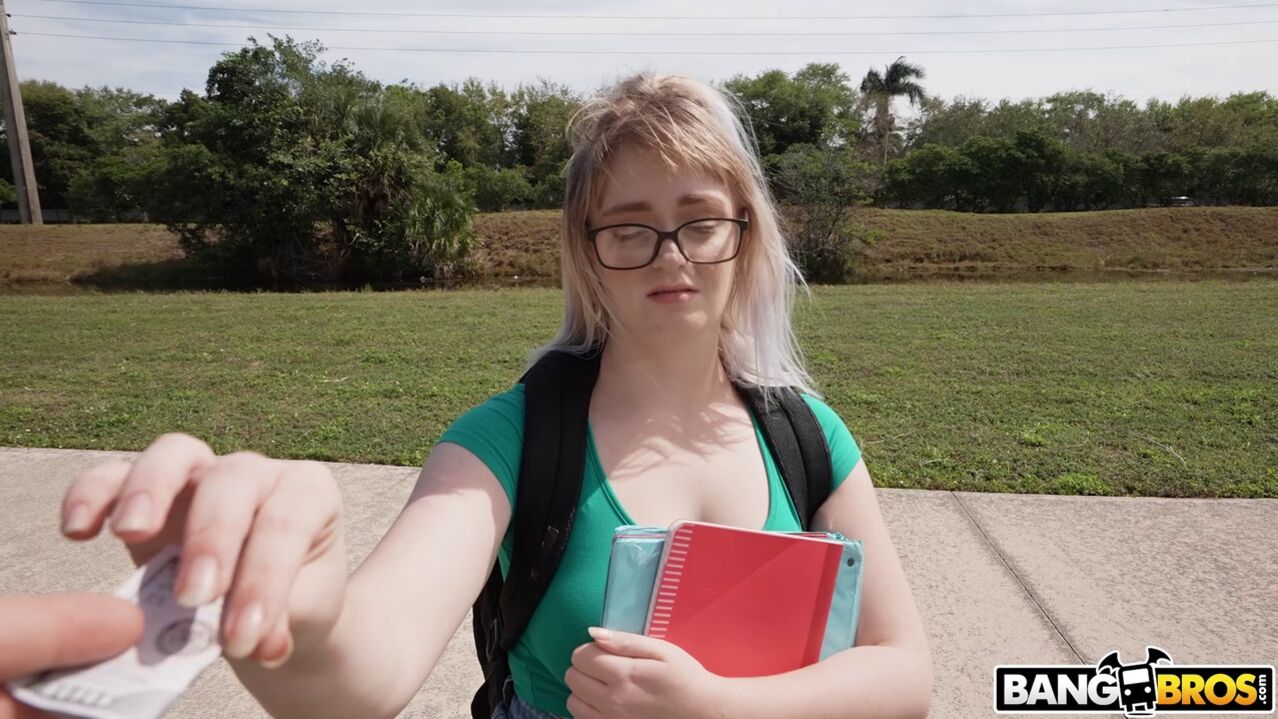 Nerdy Blonde Takes Big Dick