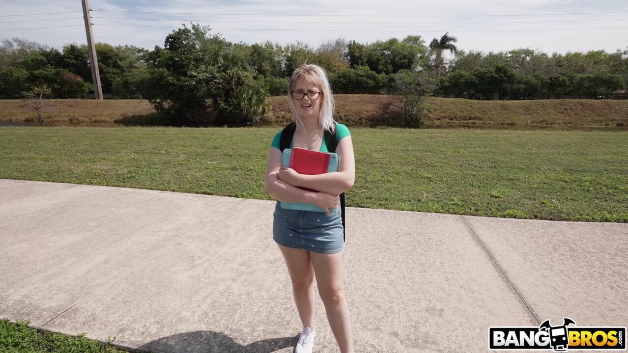 Nerdy Blonde Takes Big Dick