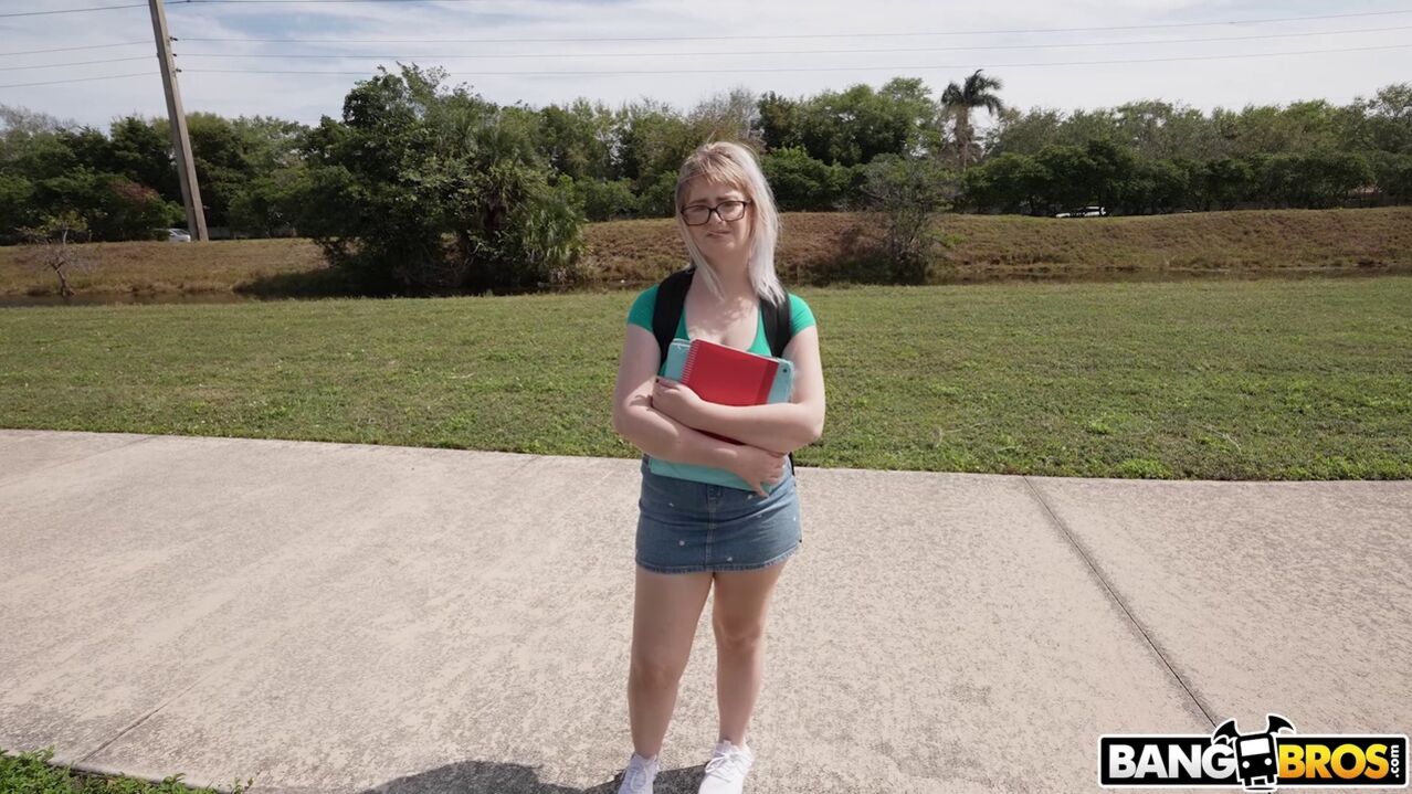 Nerdy Blonde Takes Big Dick