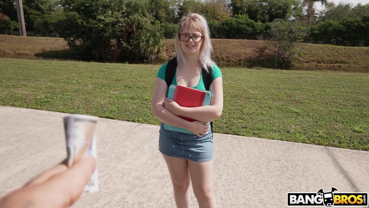 Nerdy Blonde Takes Big Dick