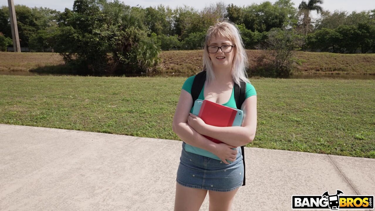 Nerdy Blonde Takes Big Dick