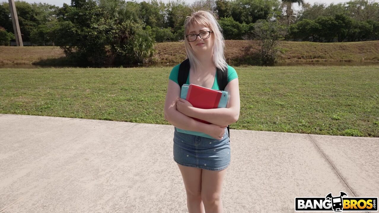 Nerdy Blonde Takes Big Dick