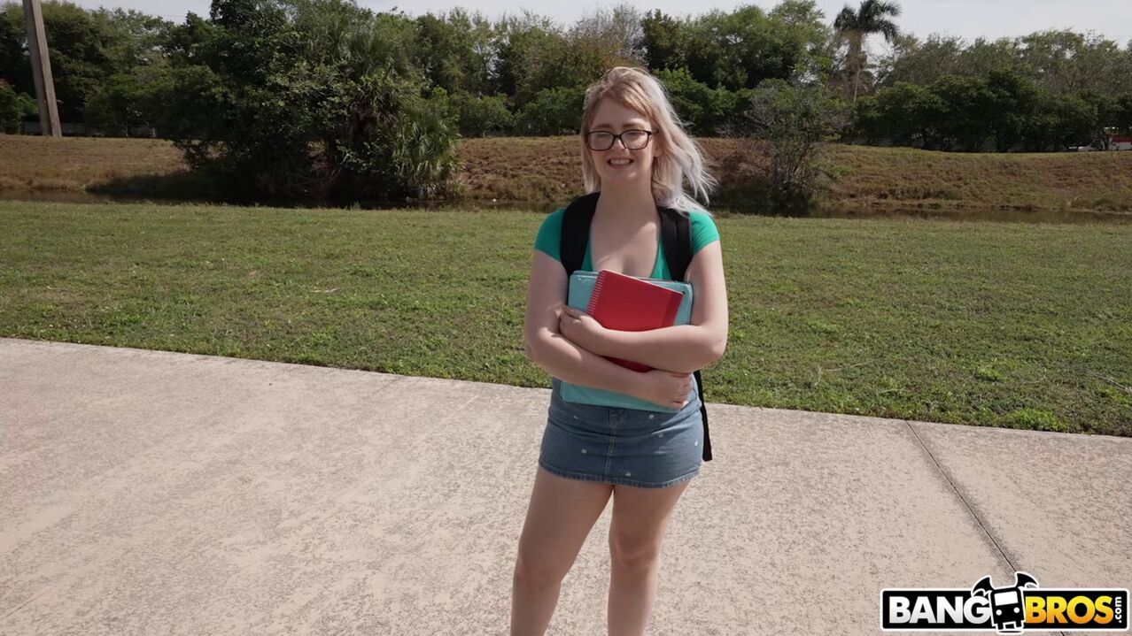 Nerdy Blonde Takes Big Dick