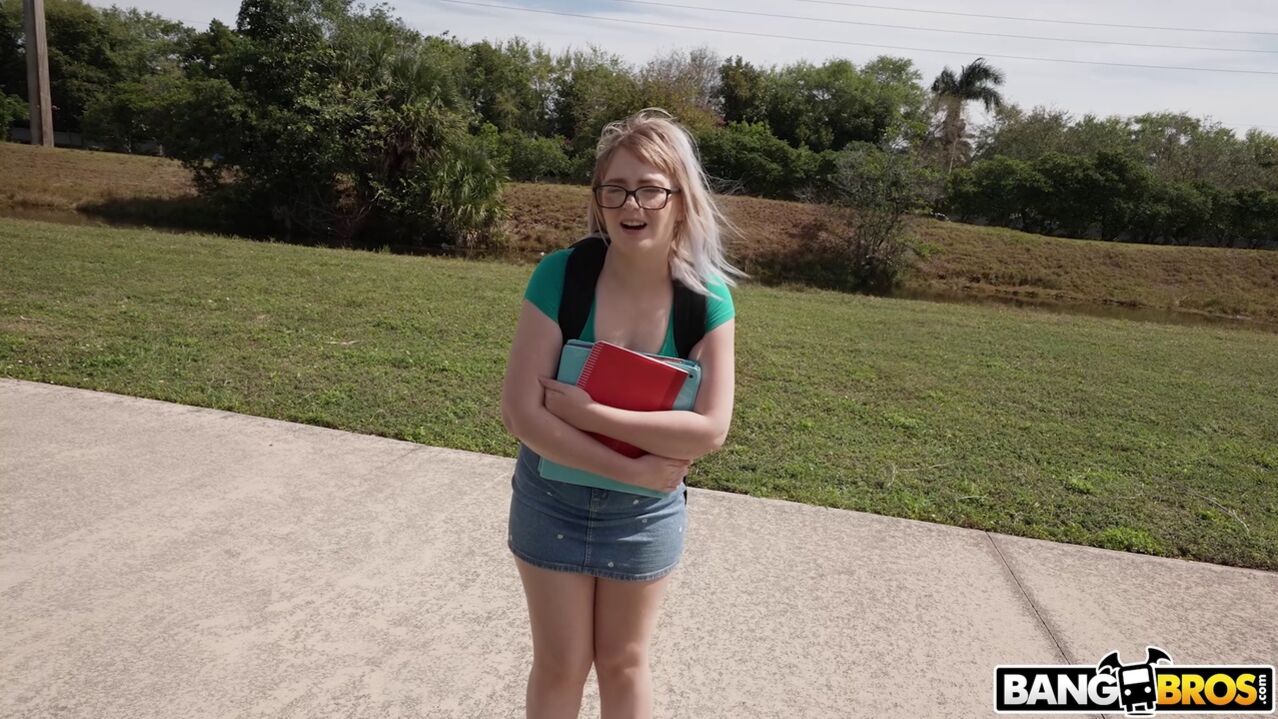 Nerdy Blonde Takes Big Dick