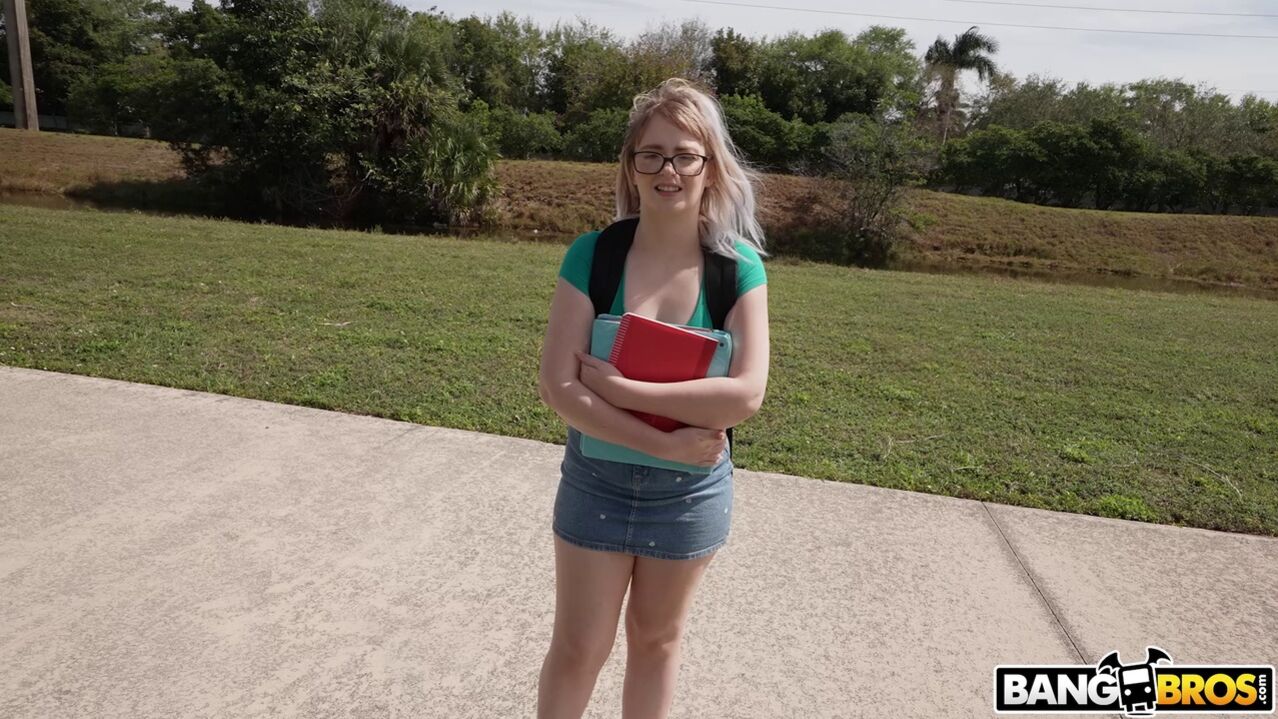 Nerdy Blonde Takes Big Dick