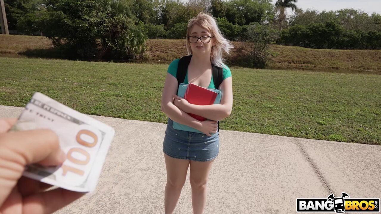 Nerdy Blonde Takes Big Dick