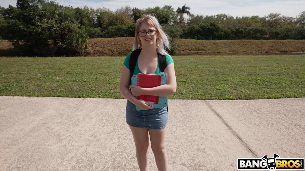 Nerdy Blonde Takes Big Dick