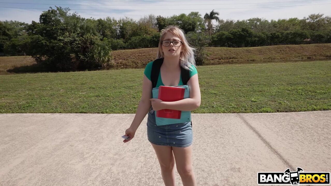 Nerdy Blonde Takes Big Dick