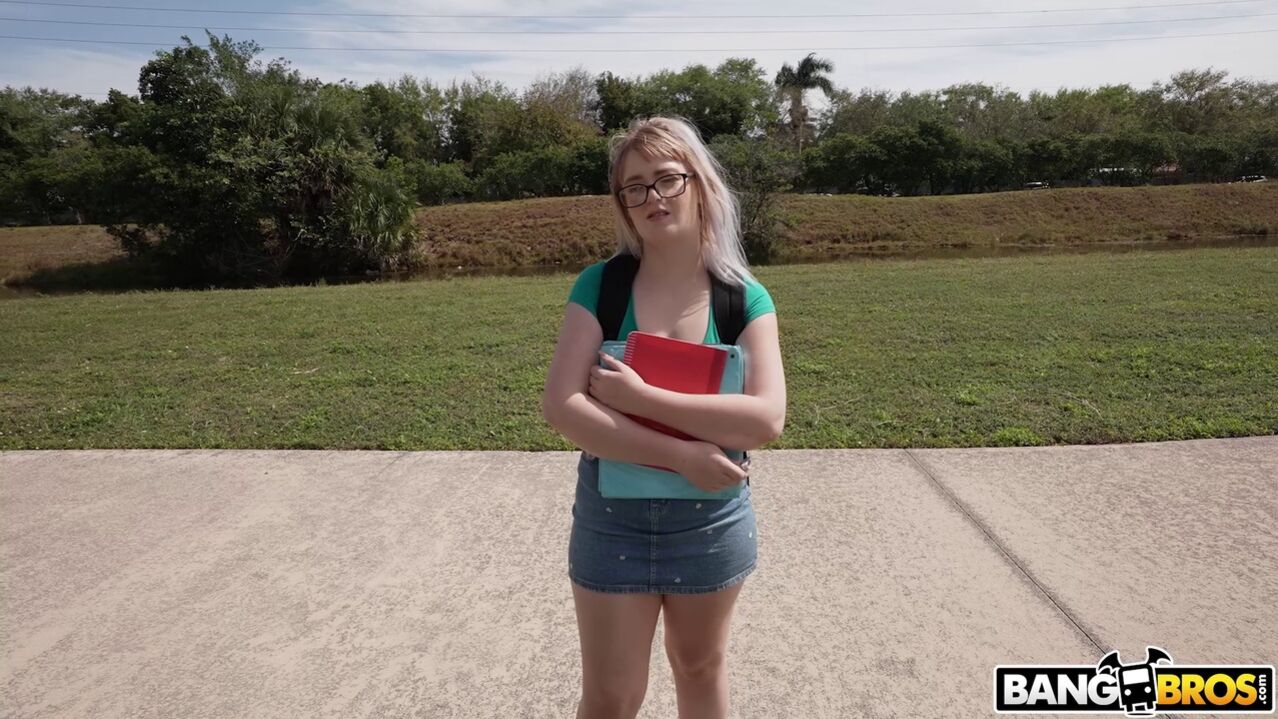 Nerdy Blonde Takes Big Dick