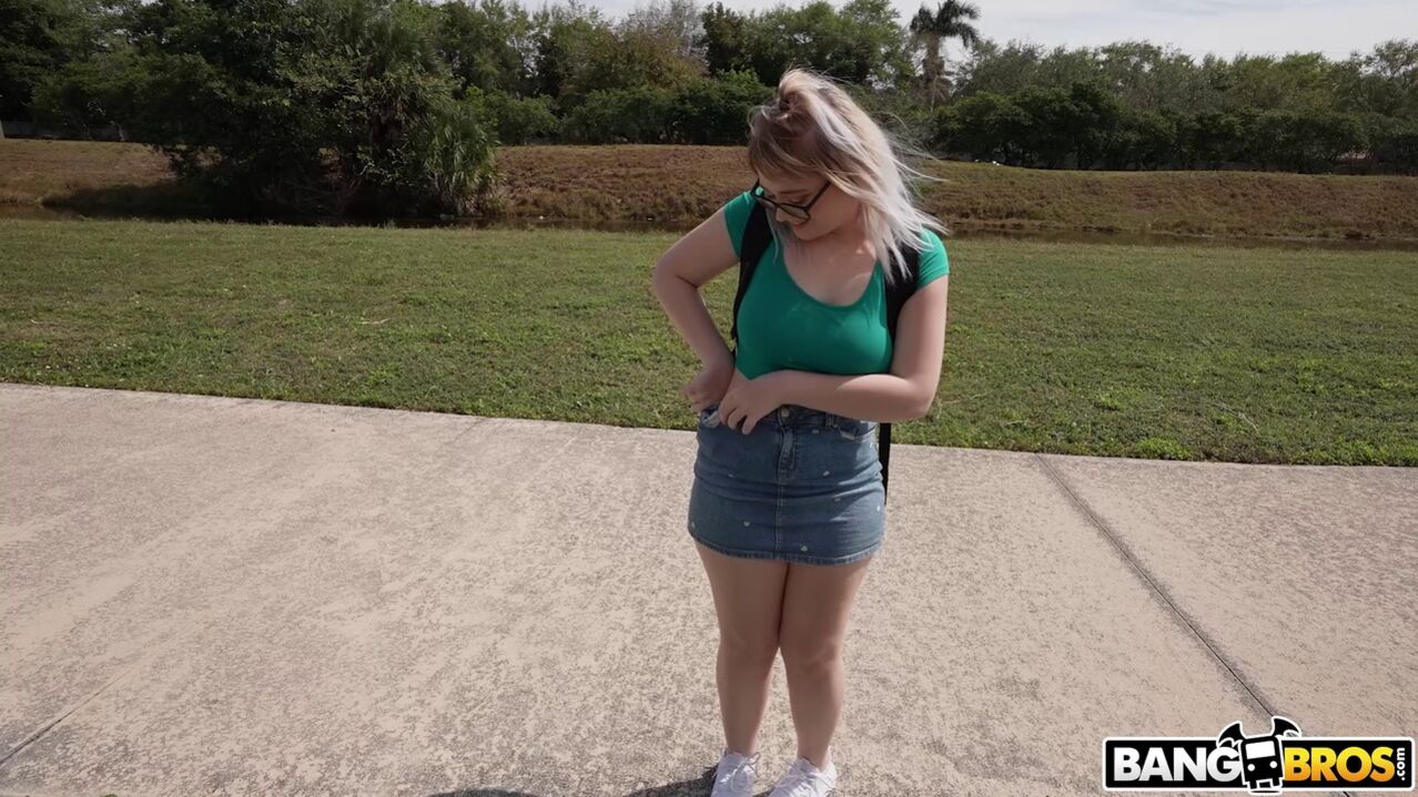 Nerdy Blonde Takes Big Dick
