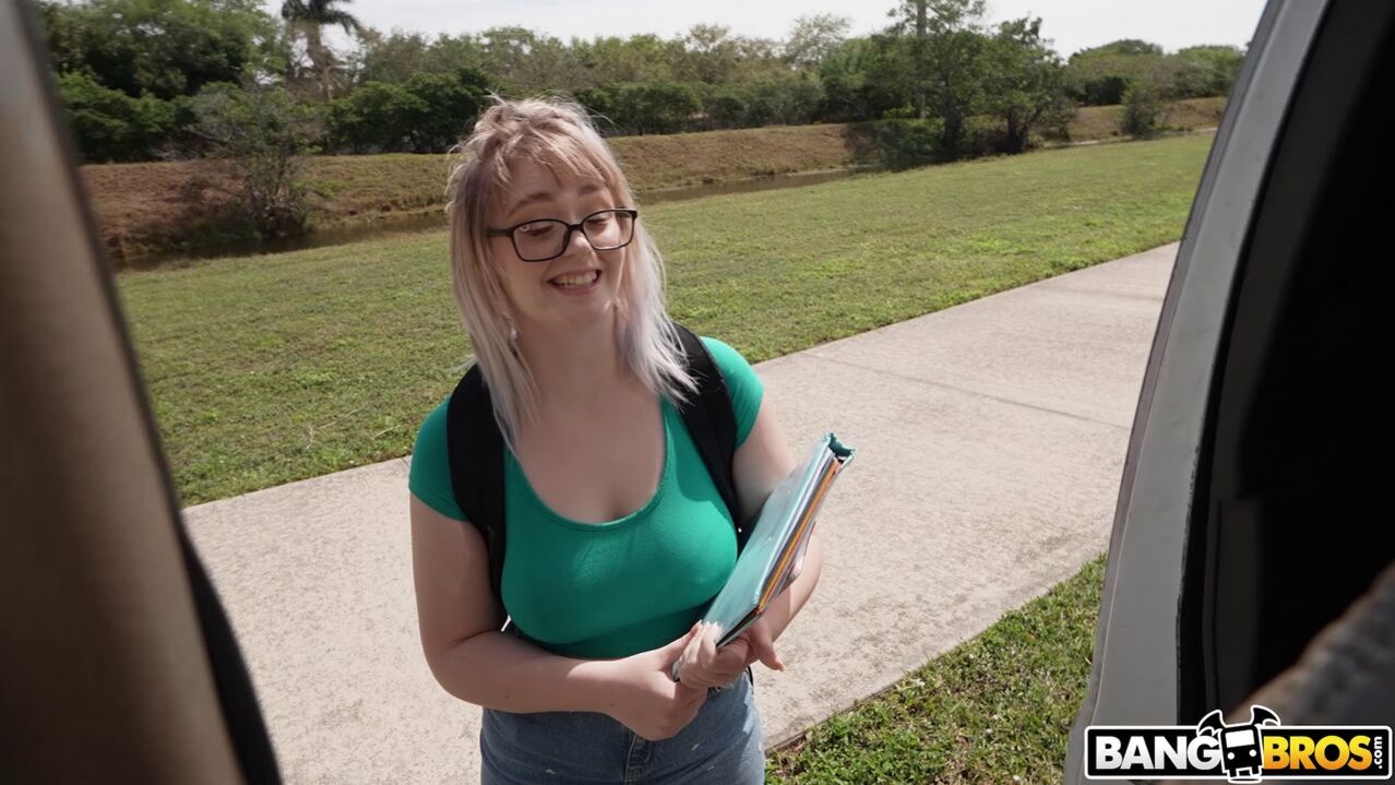 Nerdy Blonde Takes Big Dick