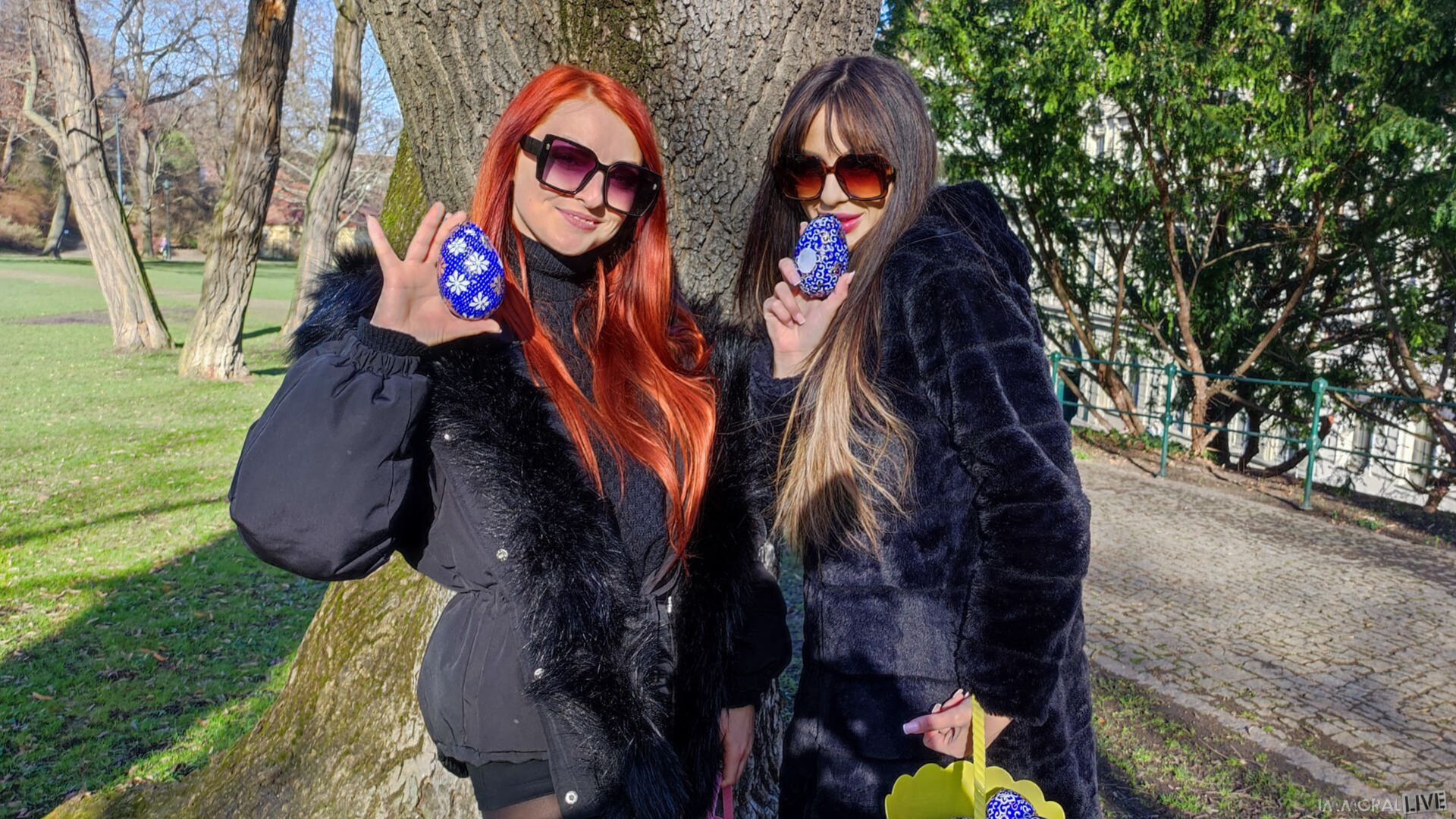 Easter Egg Hunt Turns Into Double Pussy Penetration Foursome