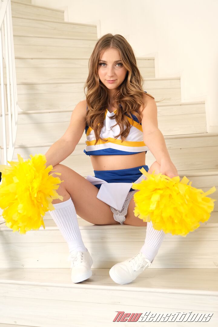 Gushing Cheerleader Macy Meadows Longs For A Big Win