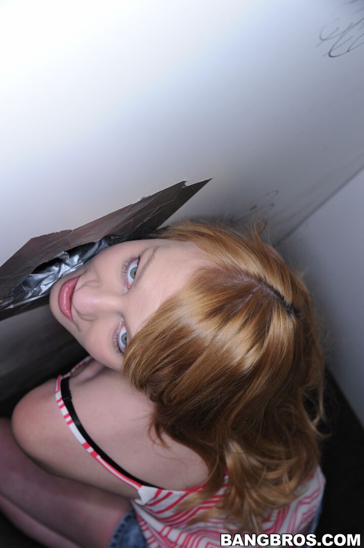 Her first gloryhole sucking and fucking