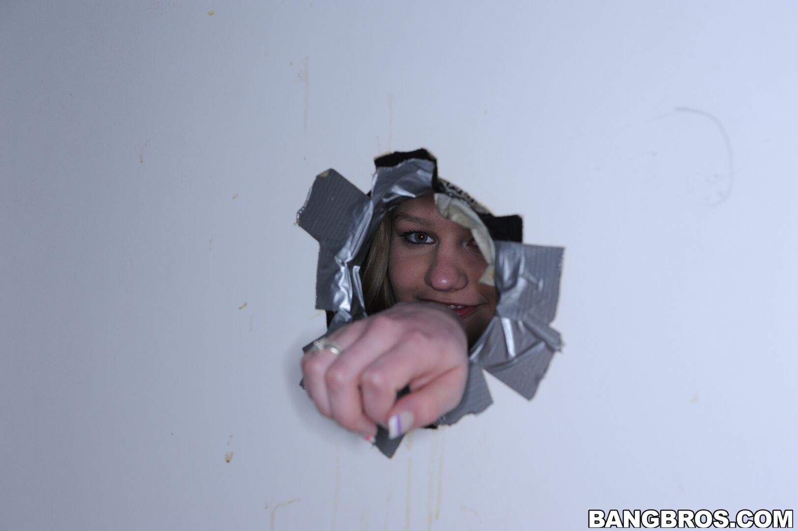Her first gloryhole sucking and fucking