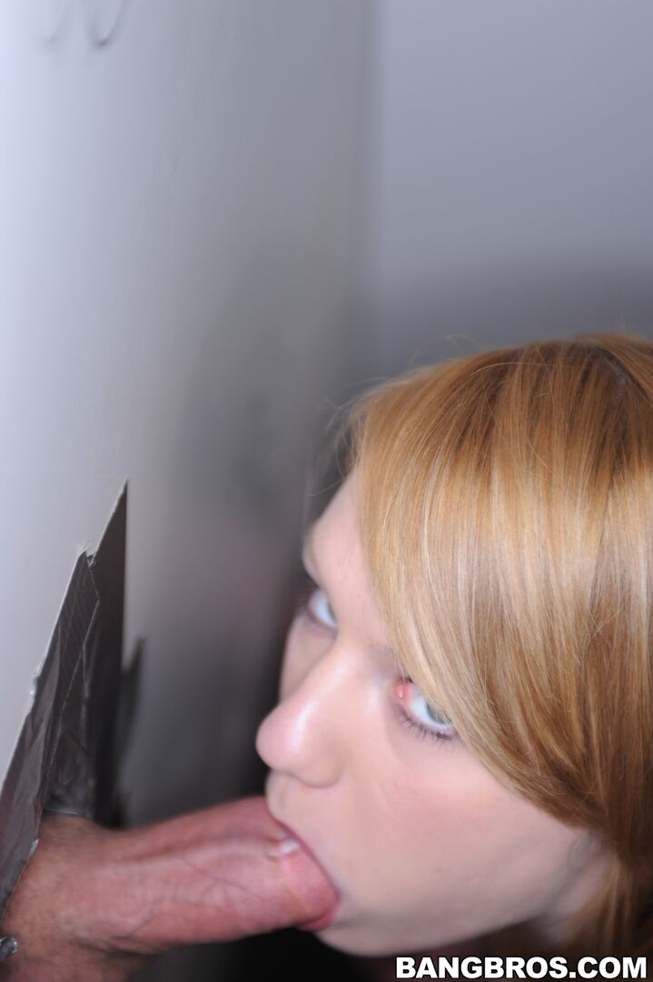 Her first gloryhole sucking and fucking