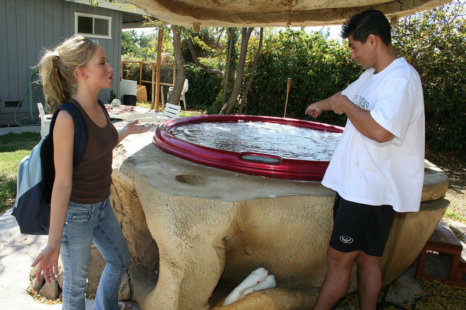 Madison Scott Gets A Facial In The Hot Tub