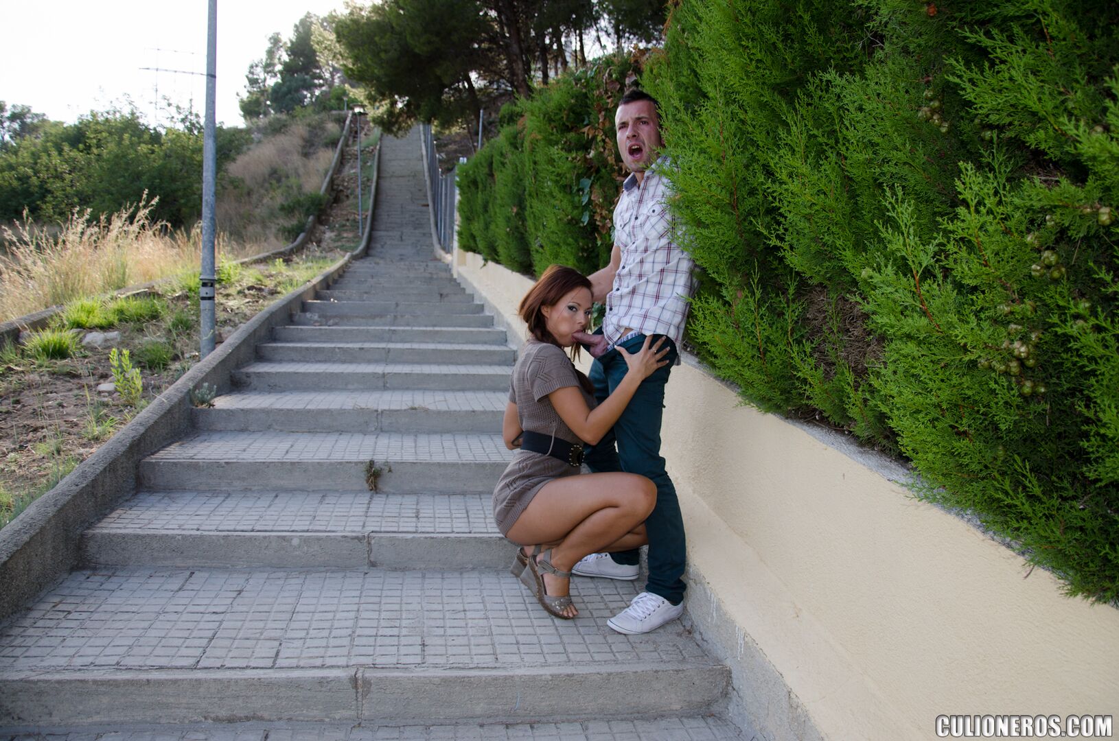 Czech gets fucked in public
