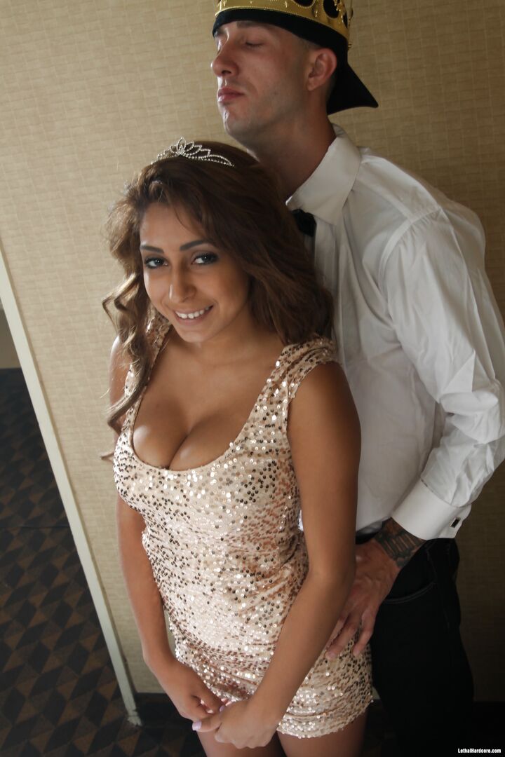 Little Latina Takes A Big Load Of Cum On Her Tits