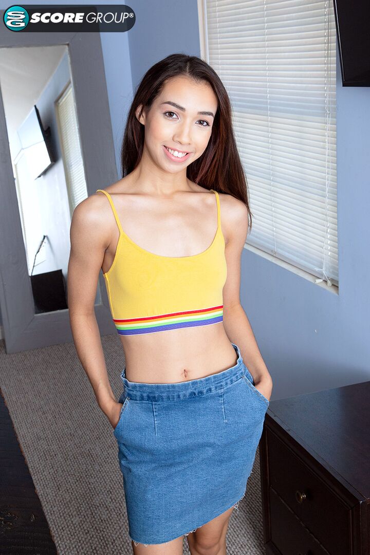 SKINNY TEEN JACKIE PLUCKS A GUITAR AND THEN FUCKS HER PUSSY WITH HER LITTLE FINGERS