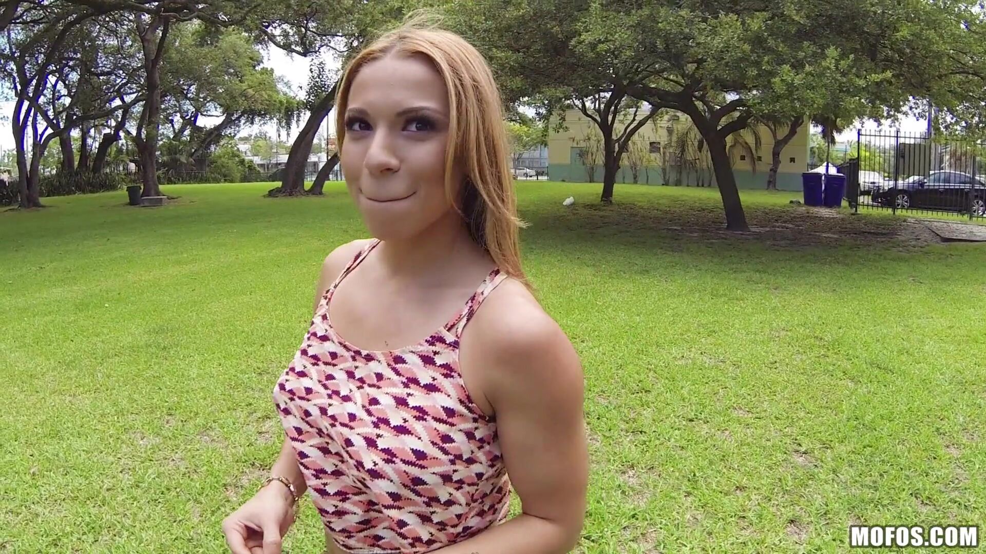 Latina Flashes in Public