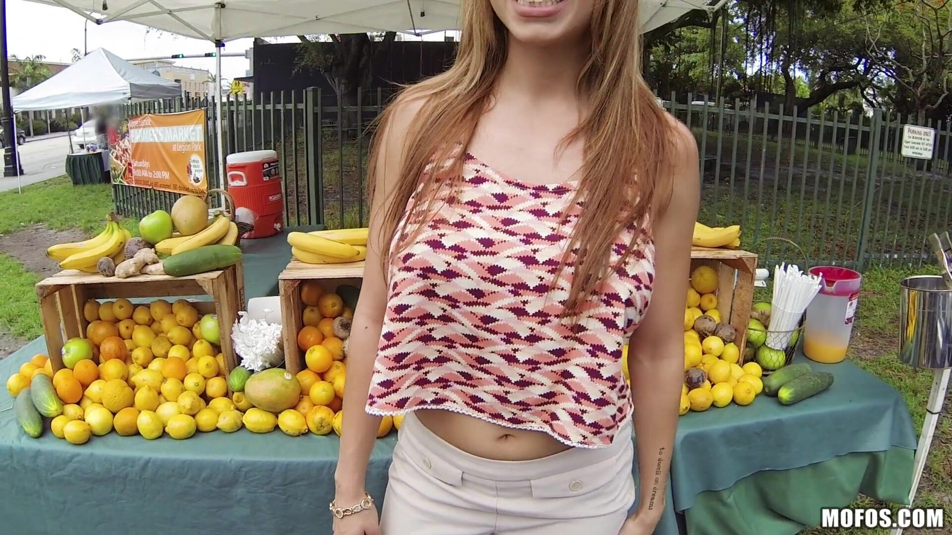 Latina Flashes in Public