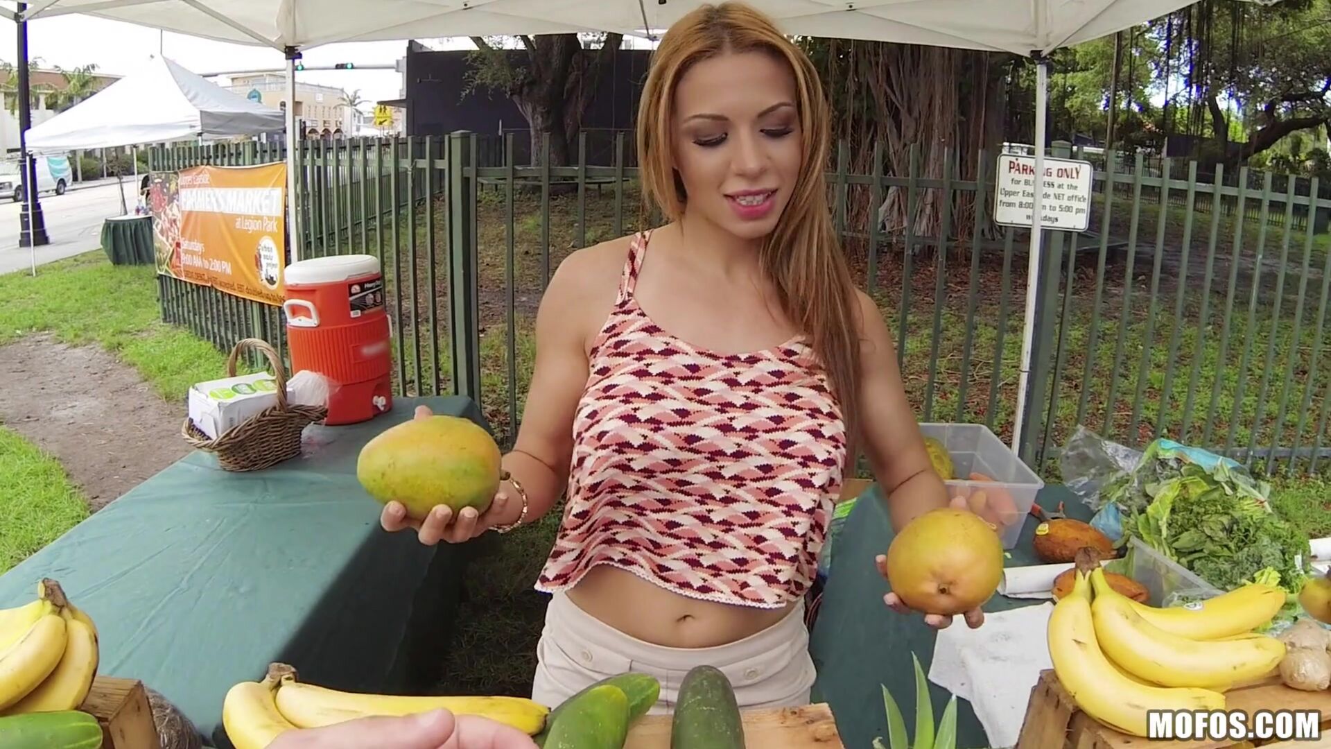 Latina Flashes in Public