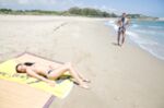 Skinny tourist fucked at the beach