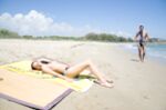 Skinny tourist fucked at the beach