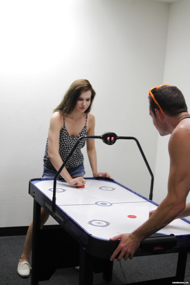 Air Hockey Turns Into Hot And Sexy With Kasey Warner
