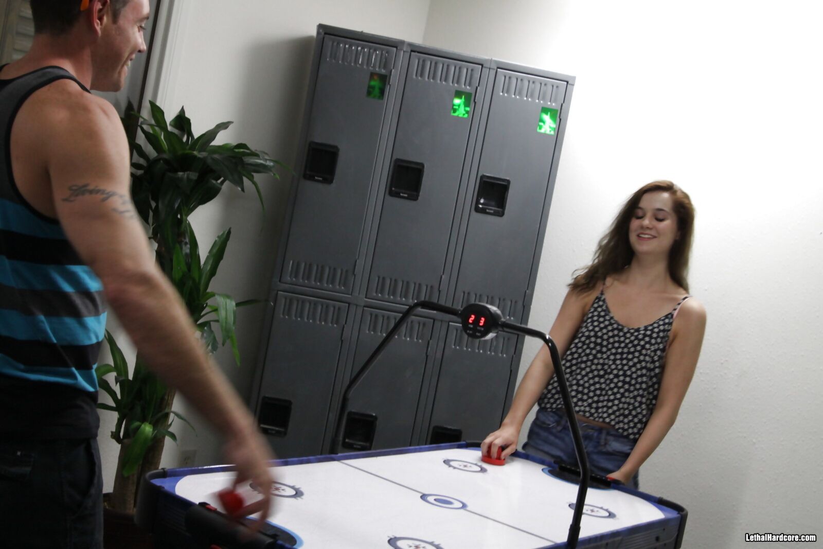 Air Hockey Turns Into Hot And Sexy With Kasey Warner