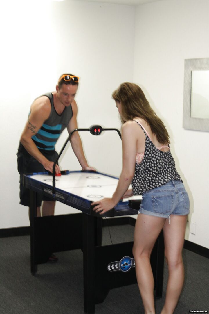 Air Hockey Turns Into Hot And Sexy With Kasey Warner