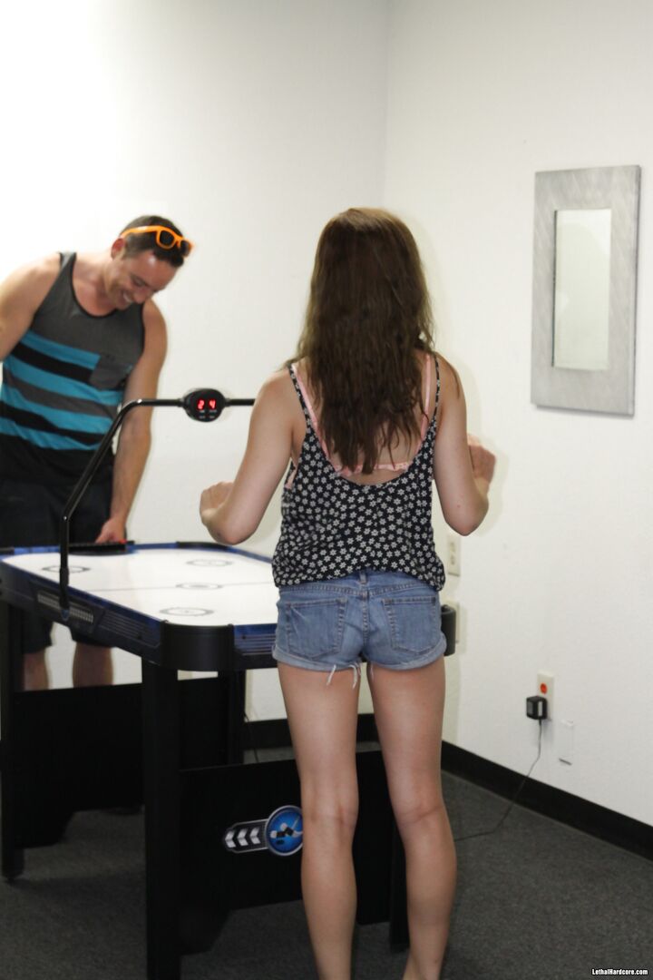 Air Hockey Turns Into Hot And Sexy With Kasey Warner